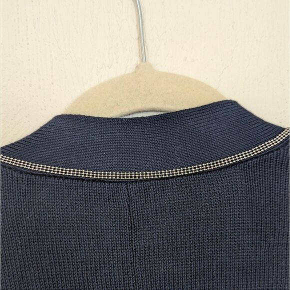 Chicos Navy Open Cardigan Metal Bead Embellishments Size 00 (XS) New With Tags! - Picture 8 of 8